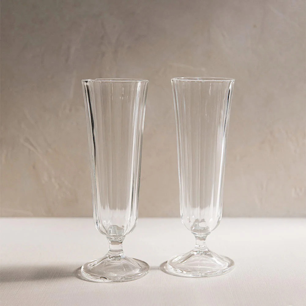 Fluted Champagne Glass Set | Roan Iris