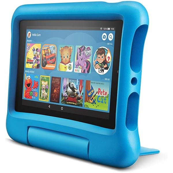 Fire HD 8 Kids tablet, 8" HD display, ages 3-7, 32 GB, Blue Kid-Proof Case | Amazon (US)