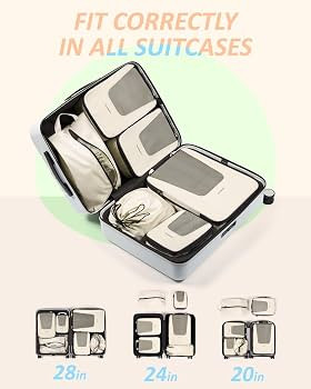 BAGSMART Compression Packing Cubes for Travel, 6 Set Travel Packing Cubes for Suitcases, Compress... | Amazon (US)