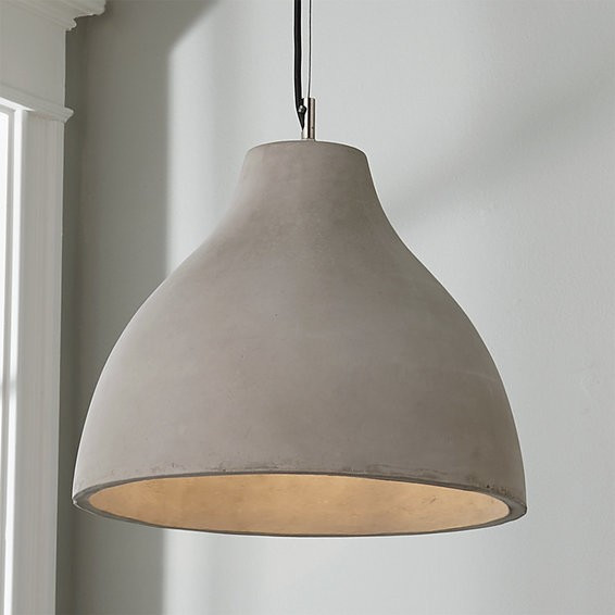 Shaped Concrete Dome Pendant | Shades of Light