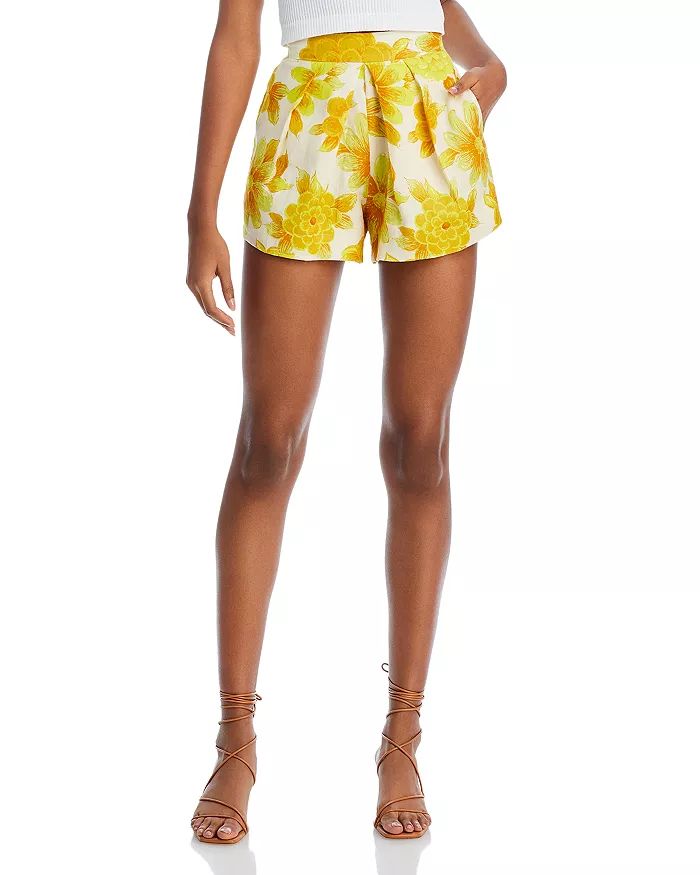 Sonny Linen Floral Print Pleated Shorts | Bloomingdale's (US)