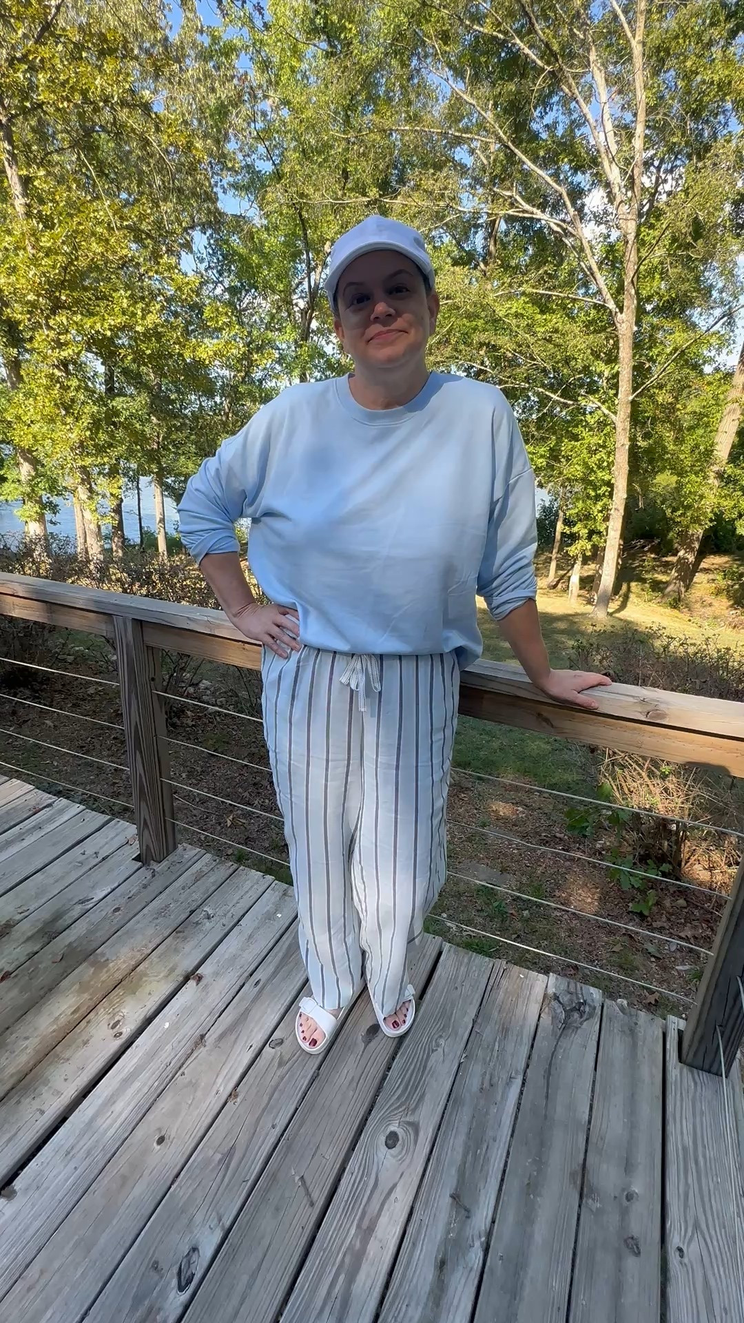 Loungewear is my love language and this outfit is totally speaking my language. Walmart has nailed these pieces from their JoySpun collection. So soft and cozy without being too hot. Yes, these are probably technically pajamas but I plan on wearing them as loungewear around the house, outside on the deck, the patio, around the fire pit…so, basically, all the places I go most often! 

#LTKSeasonal #LTKOver40 #LTKFindsUnder50