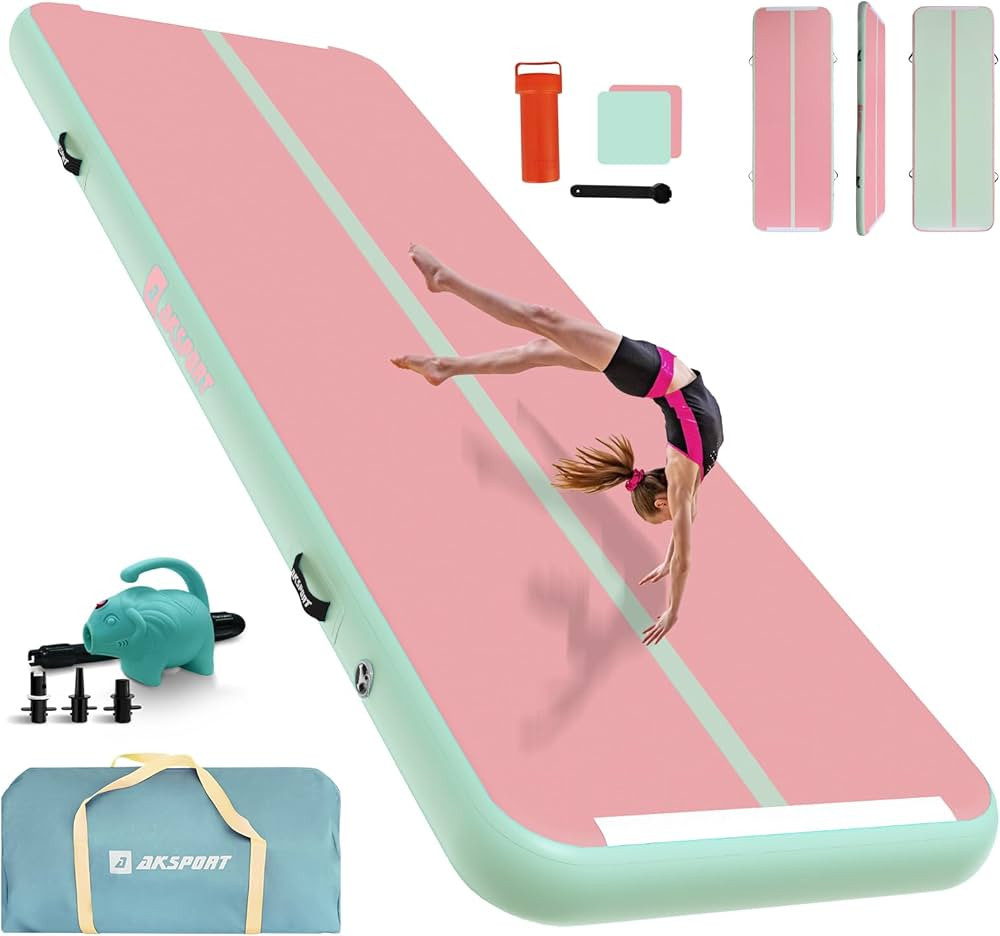 AKSPORT Inflatable Gymnatsics Mat Tumble Track 10ft 13ft 16ft 20ft 23ft Air Tumbling Mat with Air... | Amazon (US)
