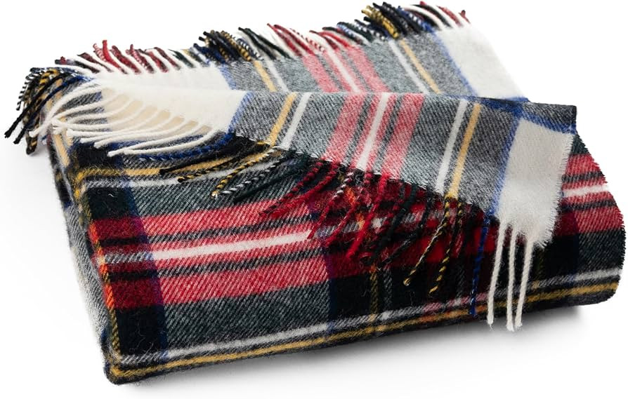 Prince of Scots Highland Tweeds Shetland Lambswool Throw (Dress Stewart) | Amazon (US)