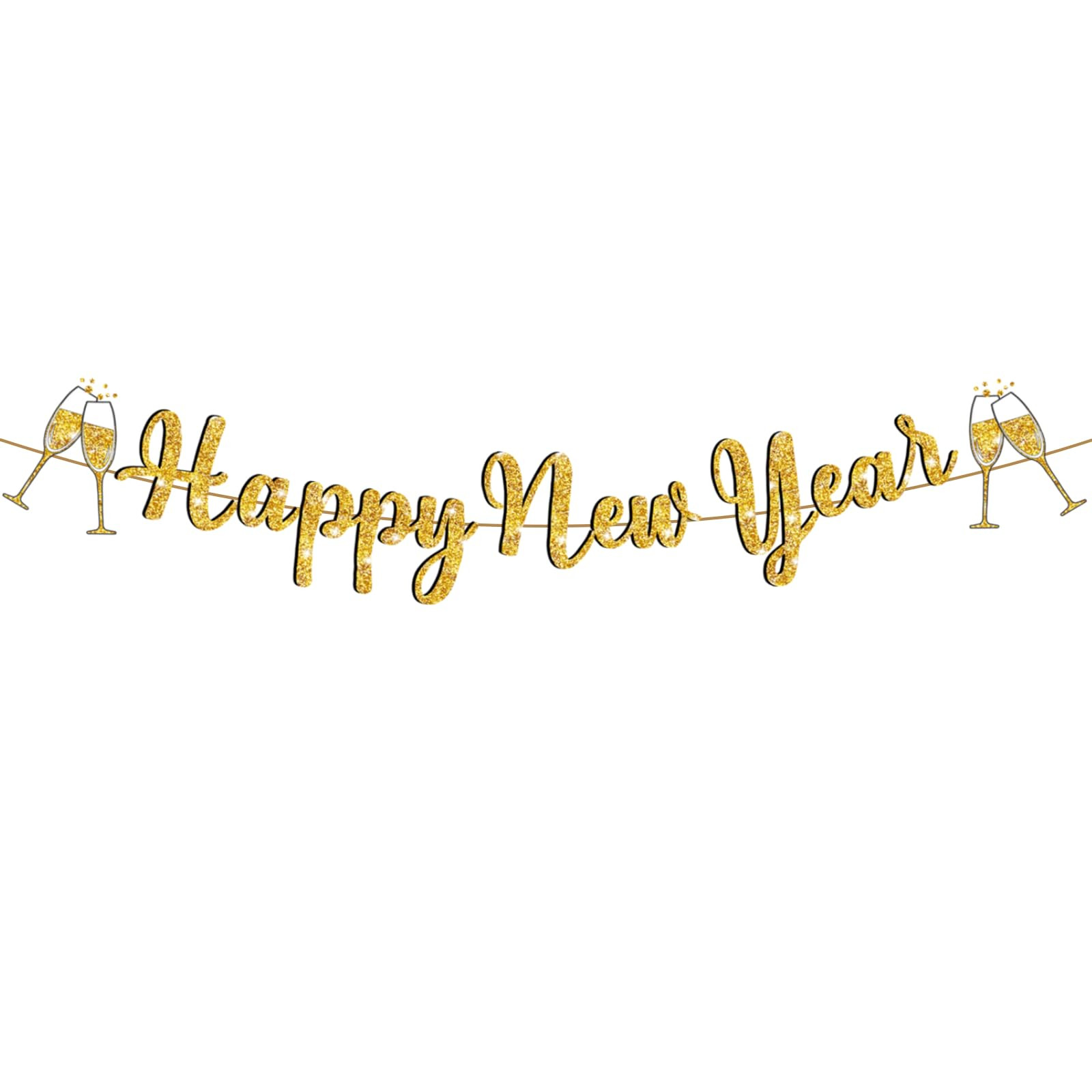Happy New Years Decorations Banner 2026, New Year NYE Eve Party Supplies Hanging Banner Decor for... | Amazon (US)