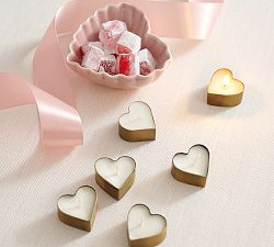 Heart Tealights Set - Rose & Peony | Pottery Barn (US)