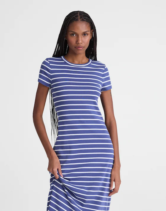 Crewneck Maxi T-Shirt Dress in Compact Cotton | Madewell
