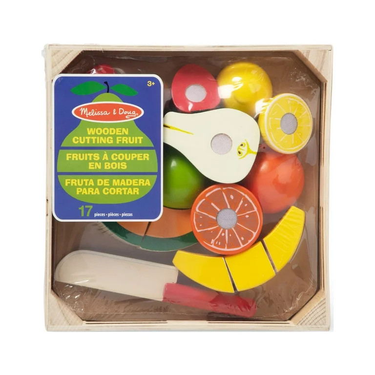Melissa & Doug Cutting Fruit Set - Wooden Play Food Kitchen Accessory, Multi - Walmart.com | Walmart (US)