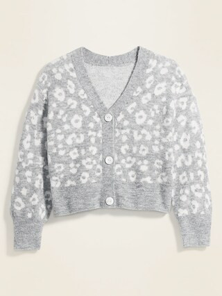 Cozy Leopard-Print V-Neck Cardigan Sweater for Women | Old Navy (US)