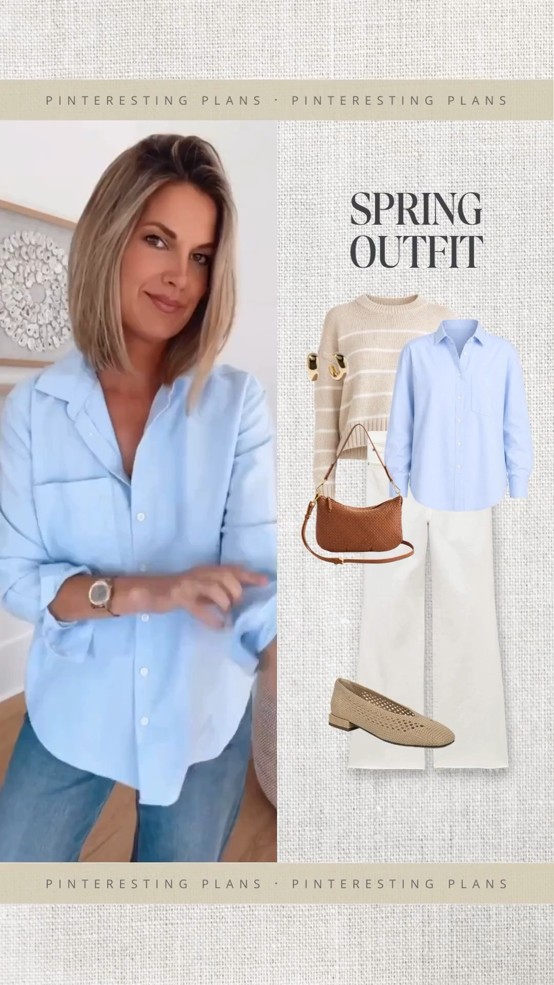Classic blue and white spring outfit. I am 5’11” wearing 27 tall in the white jeans and small in the button down.  Shoes true to size.

#LTKdayinmylife #LTKootd #LTKSeasonal