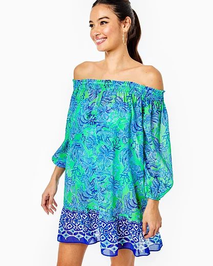 Women's Maribeth Cover-Up in Green Size Small, Keepin It Reel Engineered Coverup - Lilly Pulitzer | Lilly Pulitzer