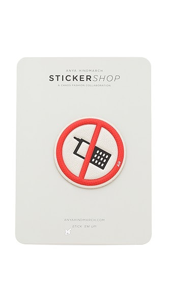 Anya Hindmarch No Mobile Sticker - Chalk | Shopbop