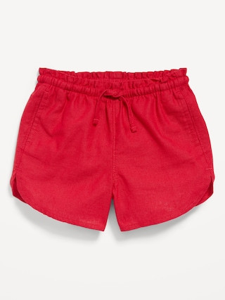 Dolphin-Hem Linen-Blend Shorts for Toddler Girls | Old Navy (US)