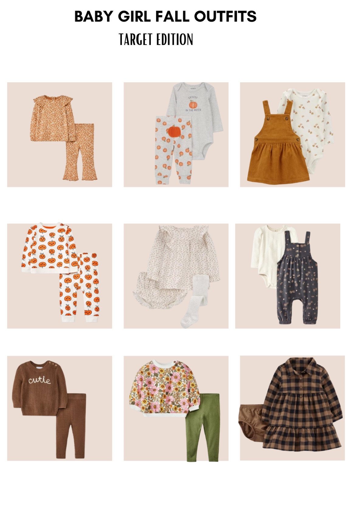 Obsessed with these fall looks for baby girl at target right now! Running walk! 

#LTKBaby #LTKSeasonal #LTKHoliday