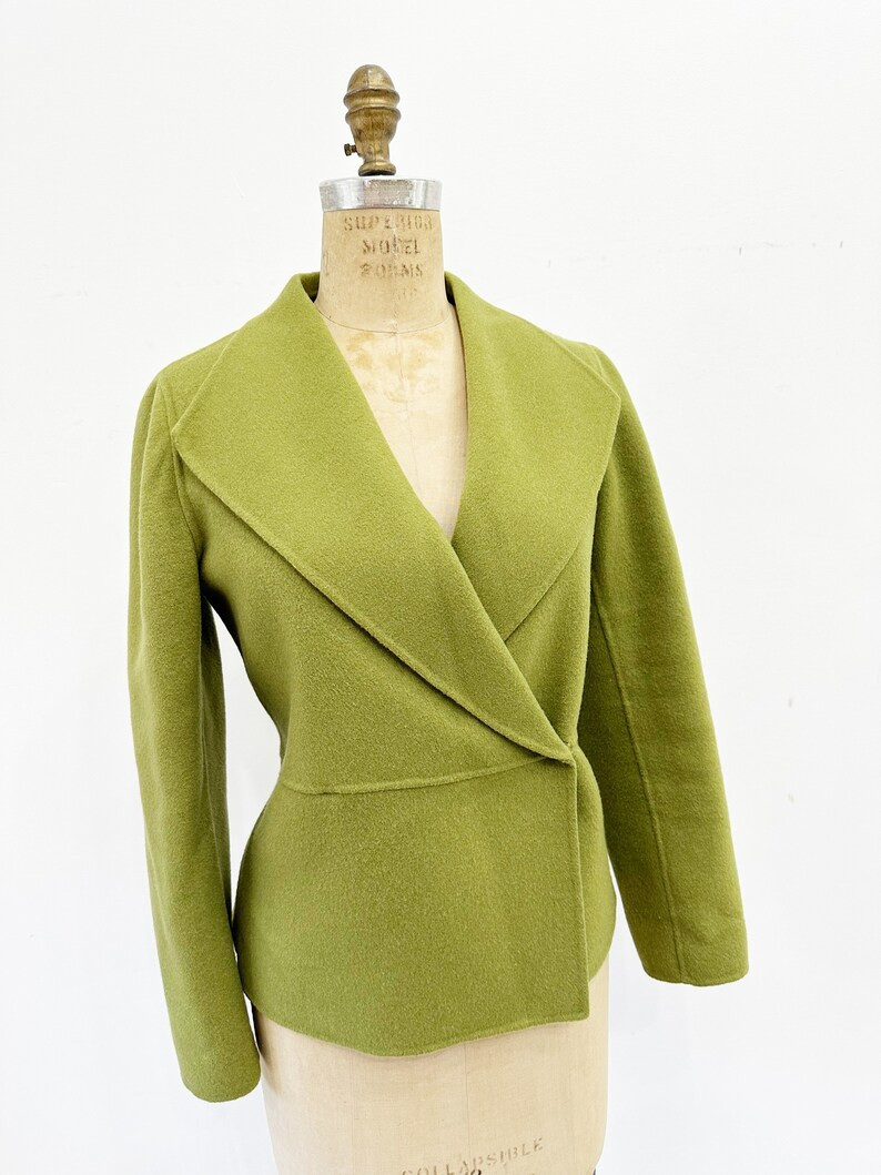 Soft Wool Moss Green Lightweight Jacket/blazer. Size M. - Etsy Canada | Etsy (US)
