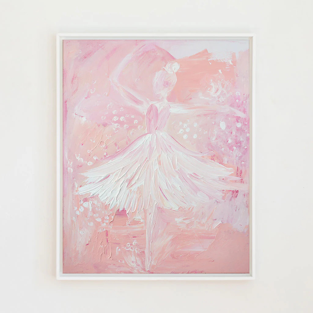 Ballerina in Pink Canvas Wall Art | Lindsay Letters, LLC