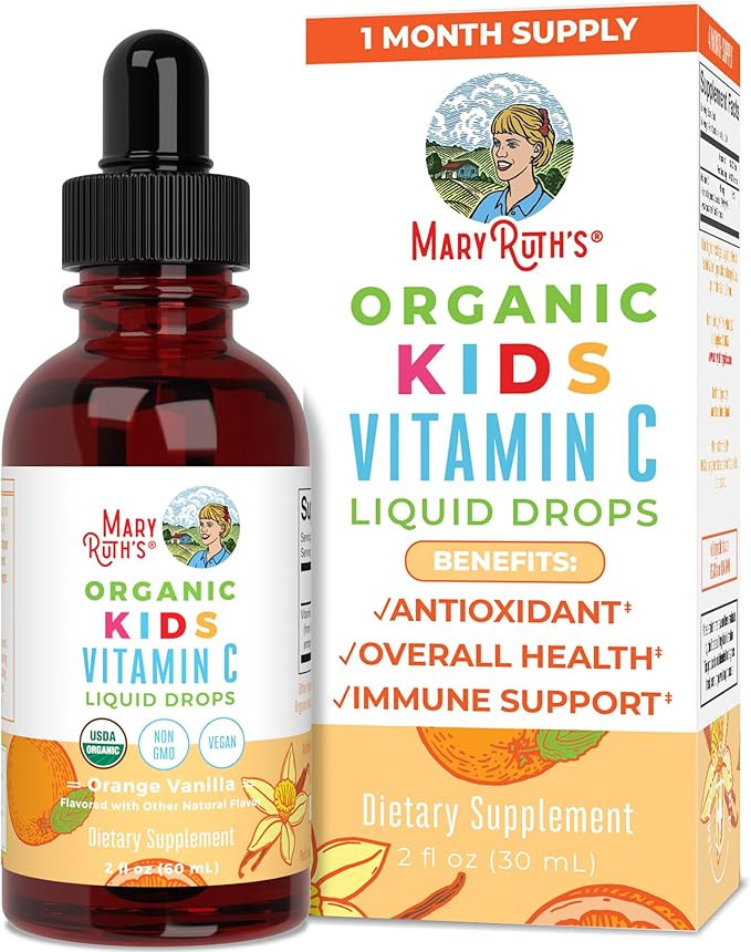 USDA Organic Kids Vitamin C Drops by MaryRuth’s | Vegan Vitamin C Immune Support Supplement for... | Amazon (US)