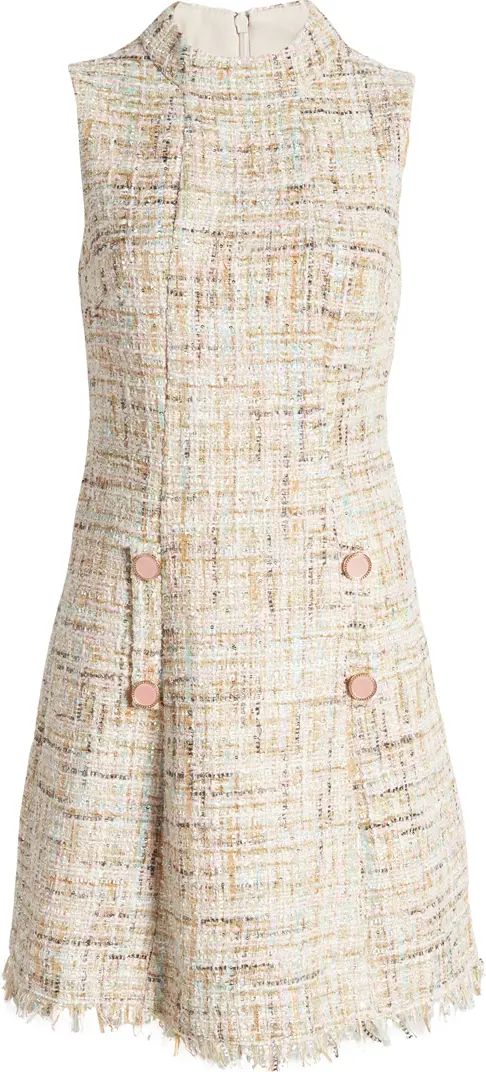 Eliza J Mock Neck Bouclé Minidress | Nordstrom | Nordstrom