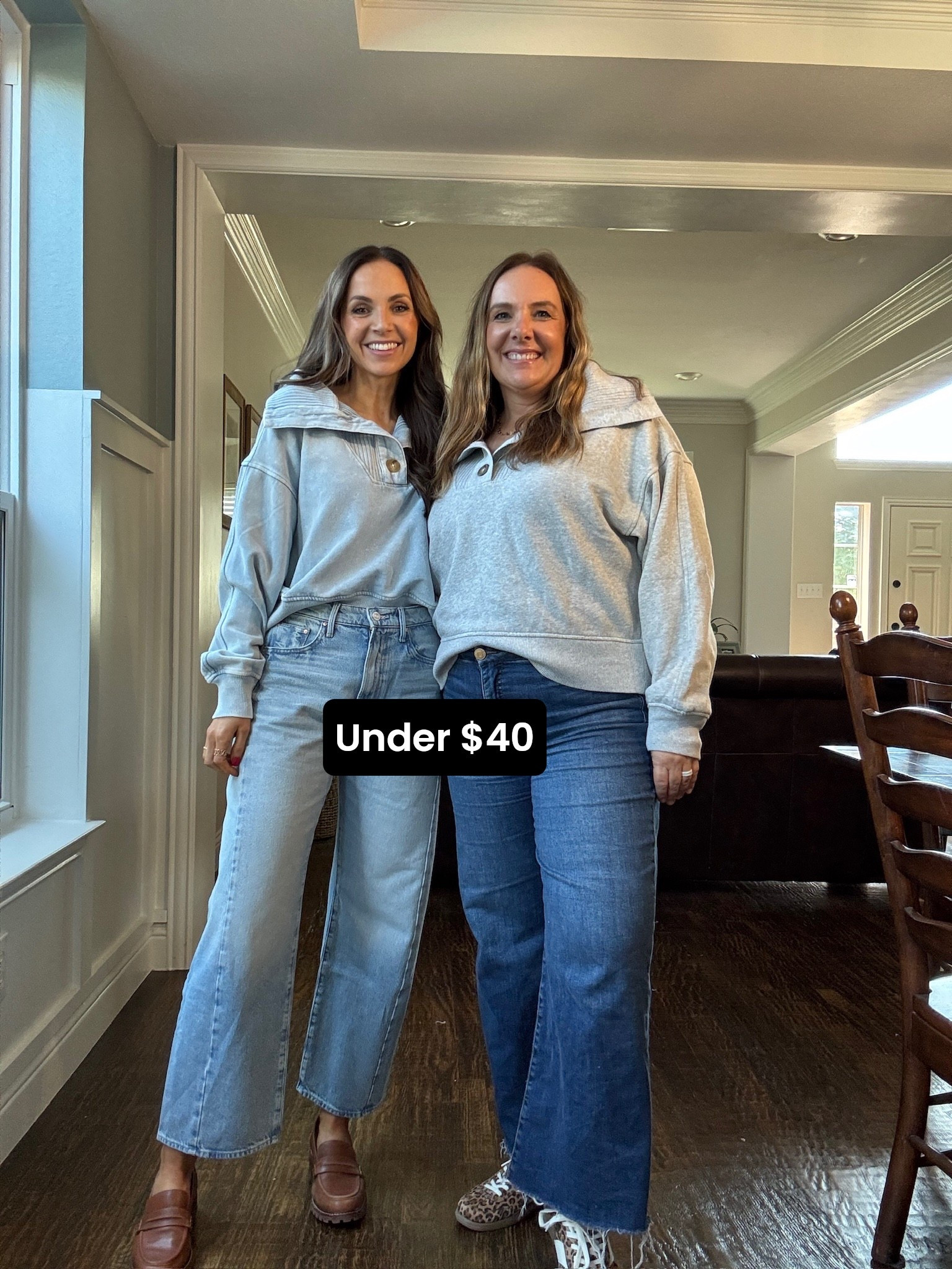 Kristy and I both love this @aerie button top (on sale!) I am in a small and Kristy is in a large! 
I am wearing MOTHER jeans (size up for this fit) and Kristy has on jeans from Kut from the Kloth! 

#LTKMidsize #LTKFindsUnder50