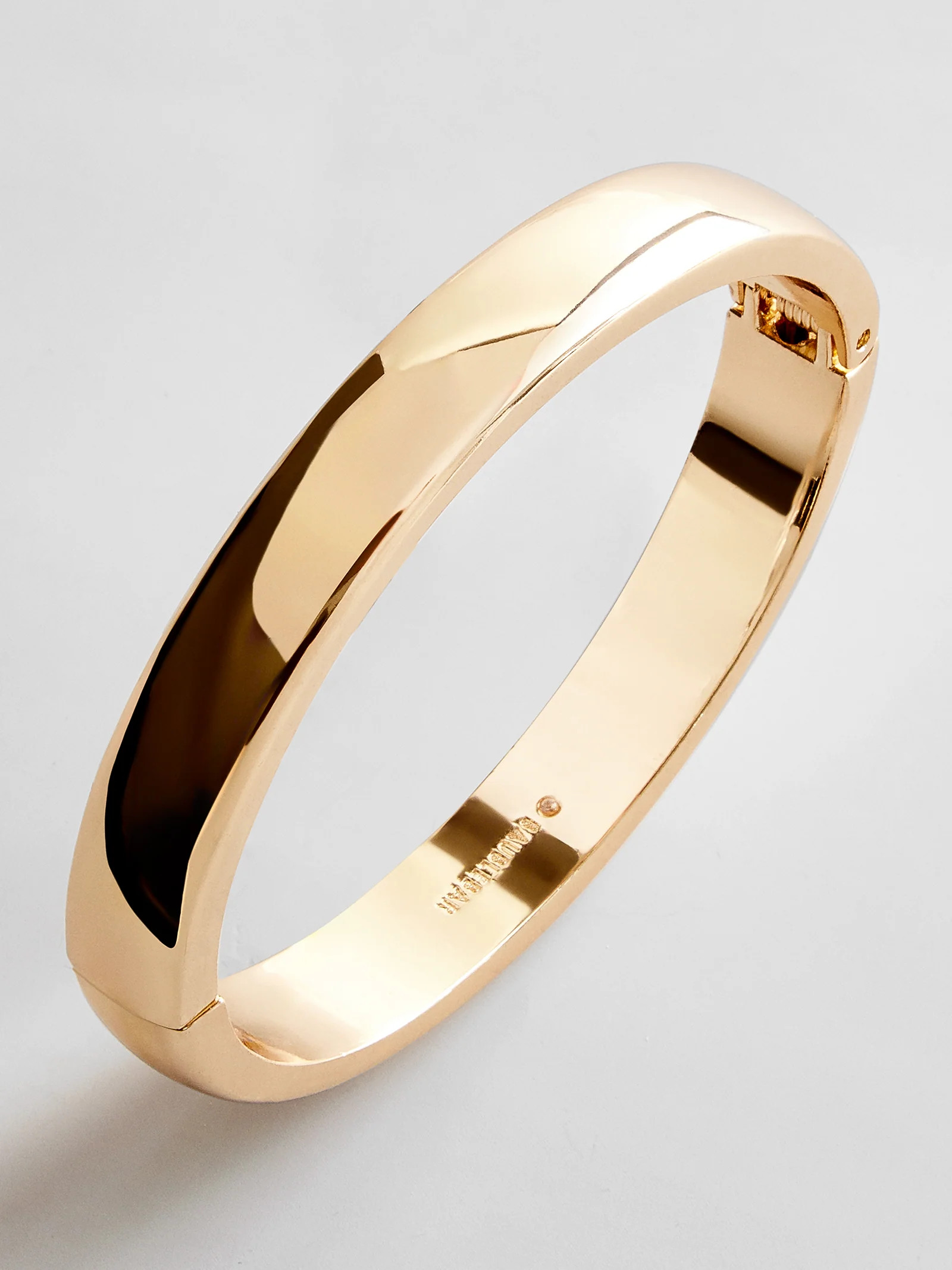 Nadia Classic Hinge Bangle - Classic Thick Gold | BaubleBar