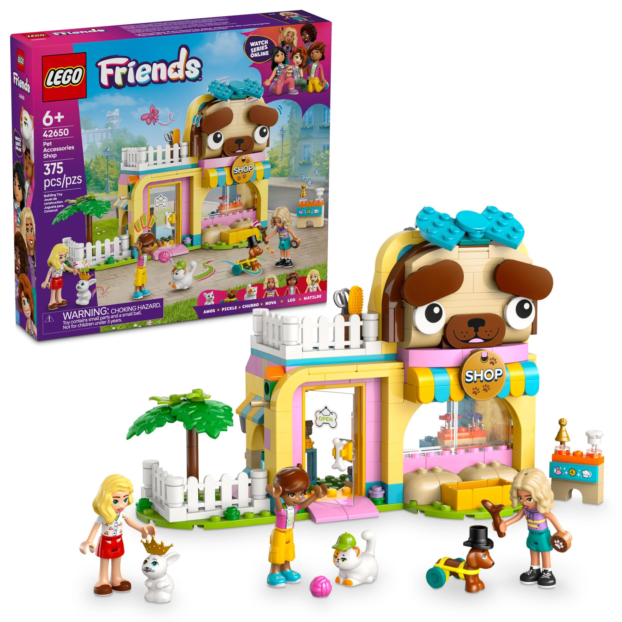 LEGO Friends Pet Accessories Shop Pretend Play Set - Building Toy for Kids, Girls and Boys, Ages ... | Amazon (US)