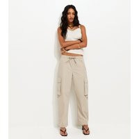 Women's Stone Barrel Leg Utility Cargo Trousers New Look | New Look (UK)