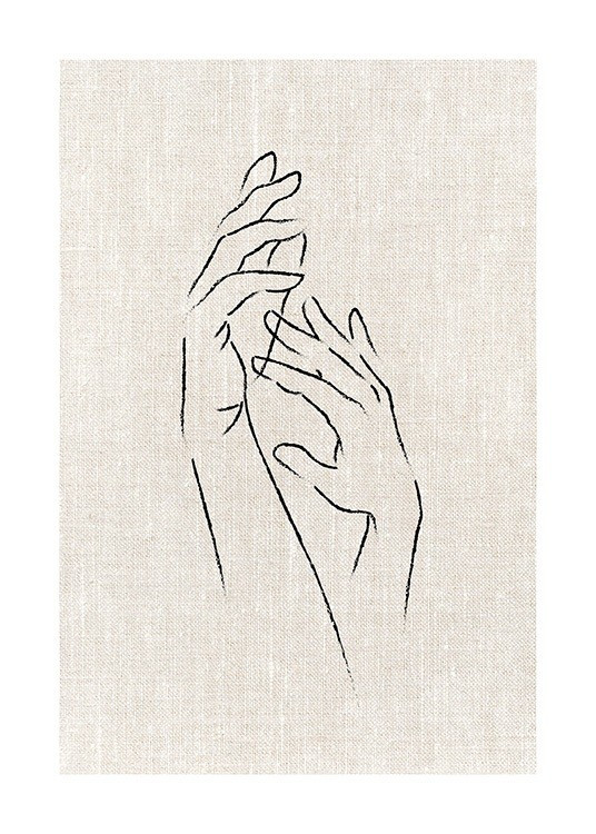 Texture Line Hands Print | Desenio