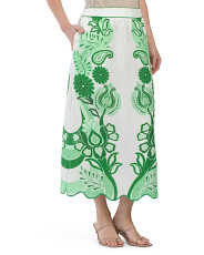 Linen Color Festival Midi Skirt | TJ Maxx