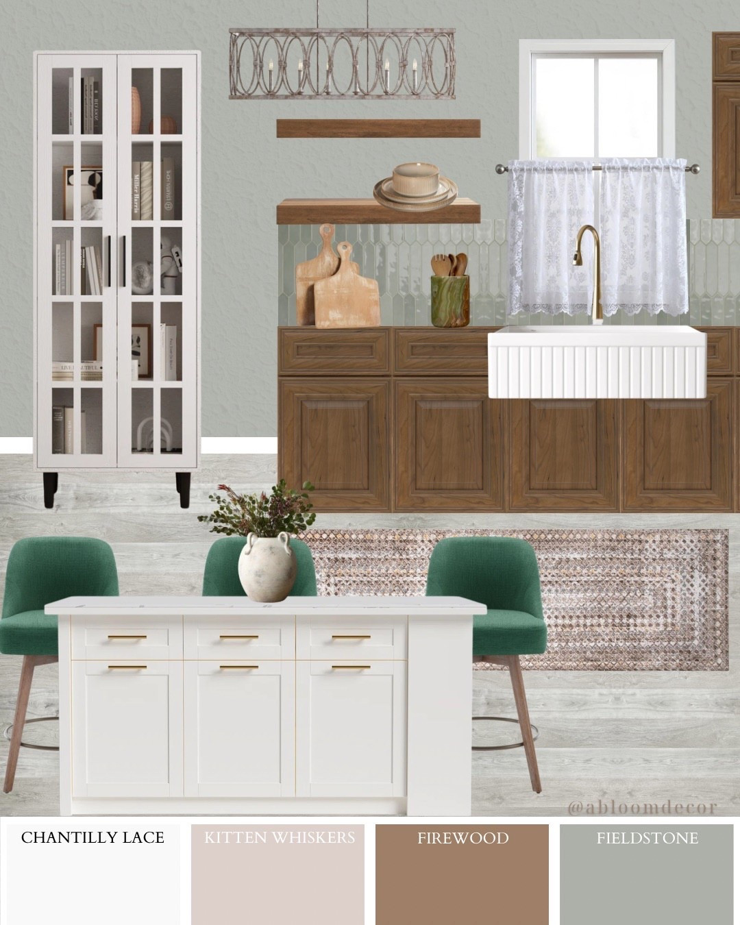 Sage green and rustic wood kitchen inspiration

#LTKHome