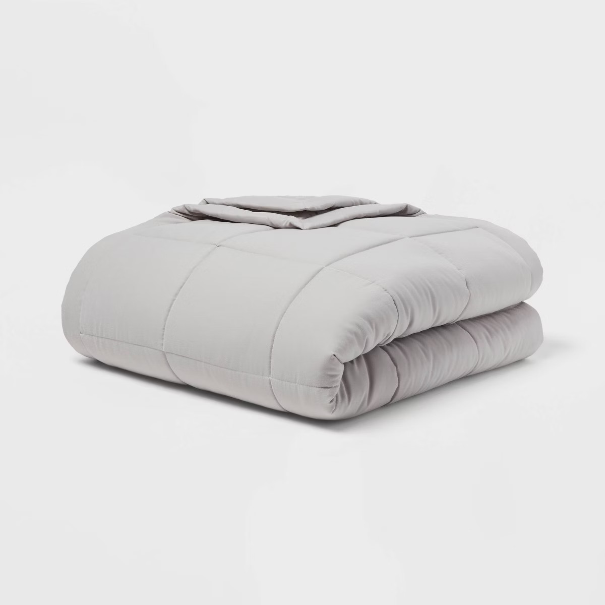 Full/Queen Quilted Down Alternative Bed Blanket Gray - Room Essentials™: Woven, Reversible, Mac... | Target