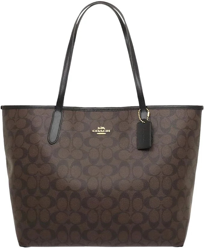 Signature City Tote Bag for Women 5696 brown/black | Walmart (US)
