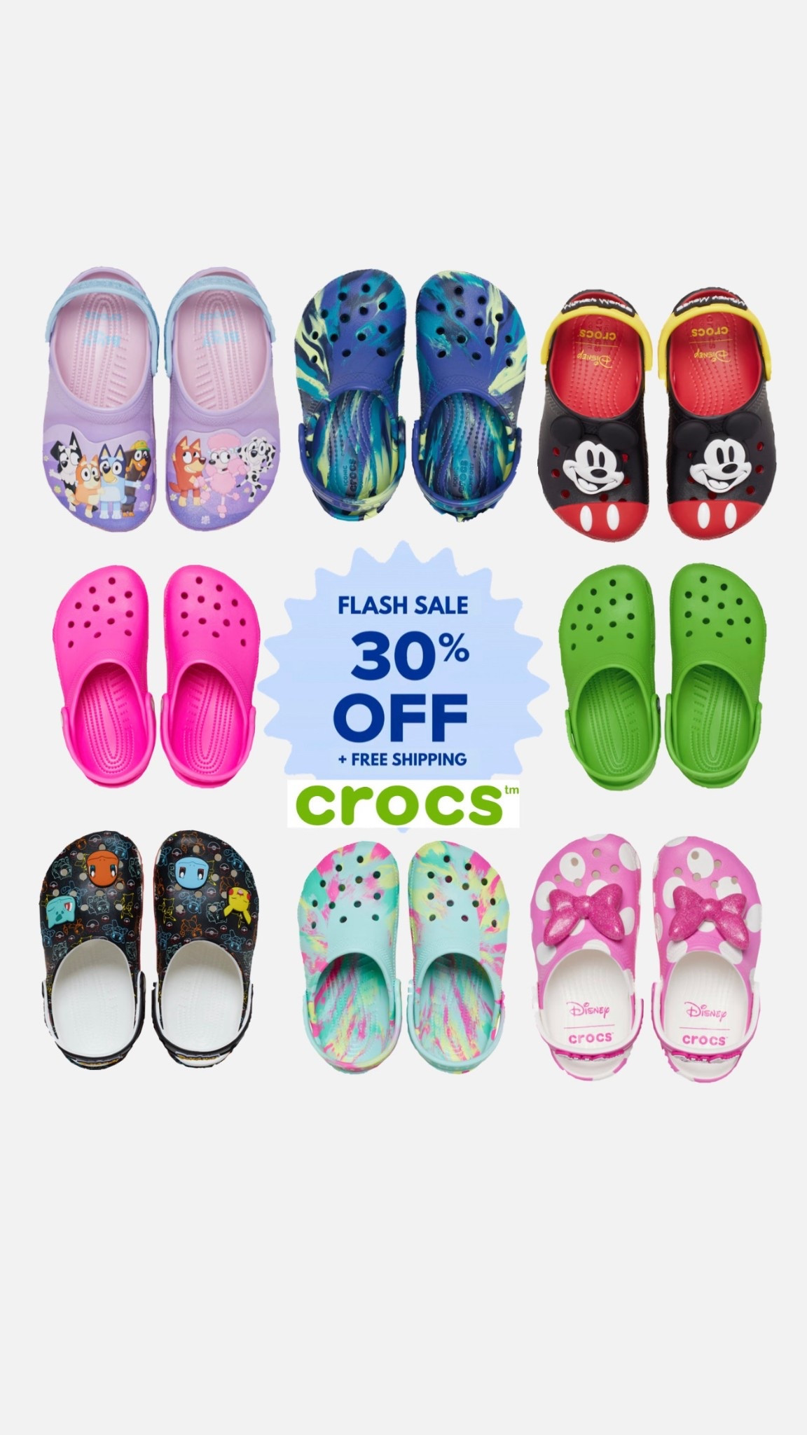 Selected Crocs are 30% OFF plus FREE SHIPPING right now! Use code GET30 if it’s not automatically applied. 
These easy on-easy off waterproof shoes are a must have for toddlers and kids! You can add charms to personalize these shoes. Crocs make a great Easter Basket gift, too! My twins are due for a new pair. I have found that only the real Crocs brand hold up through any my kids put them through. Other brands have not lasted. 
Crocs make perfect beach and pool shoes. Throw them in your beach bag and wear them to the resort!  Hurry up and take advantage of this sale! 

#LTKKids #LTKSpringSale #LTKSaleAlert
