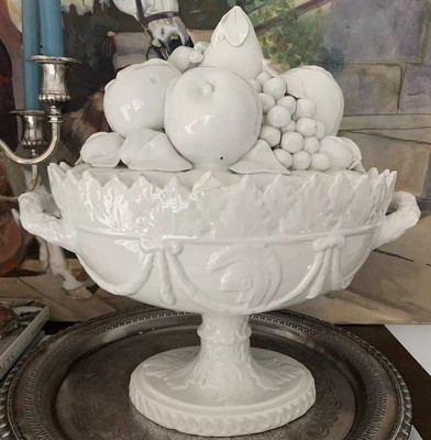 Large Made In Italy Creamware Glazed Ceramic Ardalt Tureen Fitted Fruit Lid  | eBay | eBay US