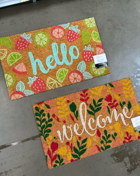 $10 doormats from Walmart! Perfect for spring!