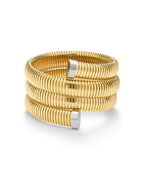 The Palais Flex Snake Chain Bracelet- Gold | Luv Aj Inc.