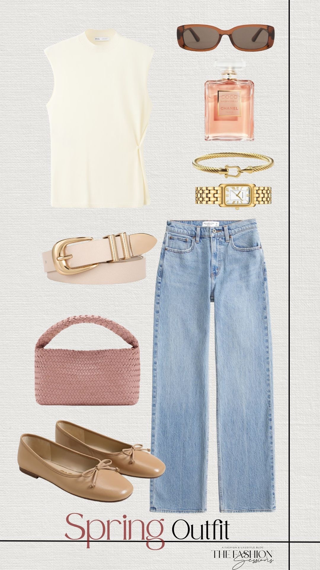 Spring Outfit | Denim Jeans | Pink Woven Bag | Ballet Flats | Cream Boatneck Top 

#LTKootd #LTKgrwm