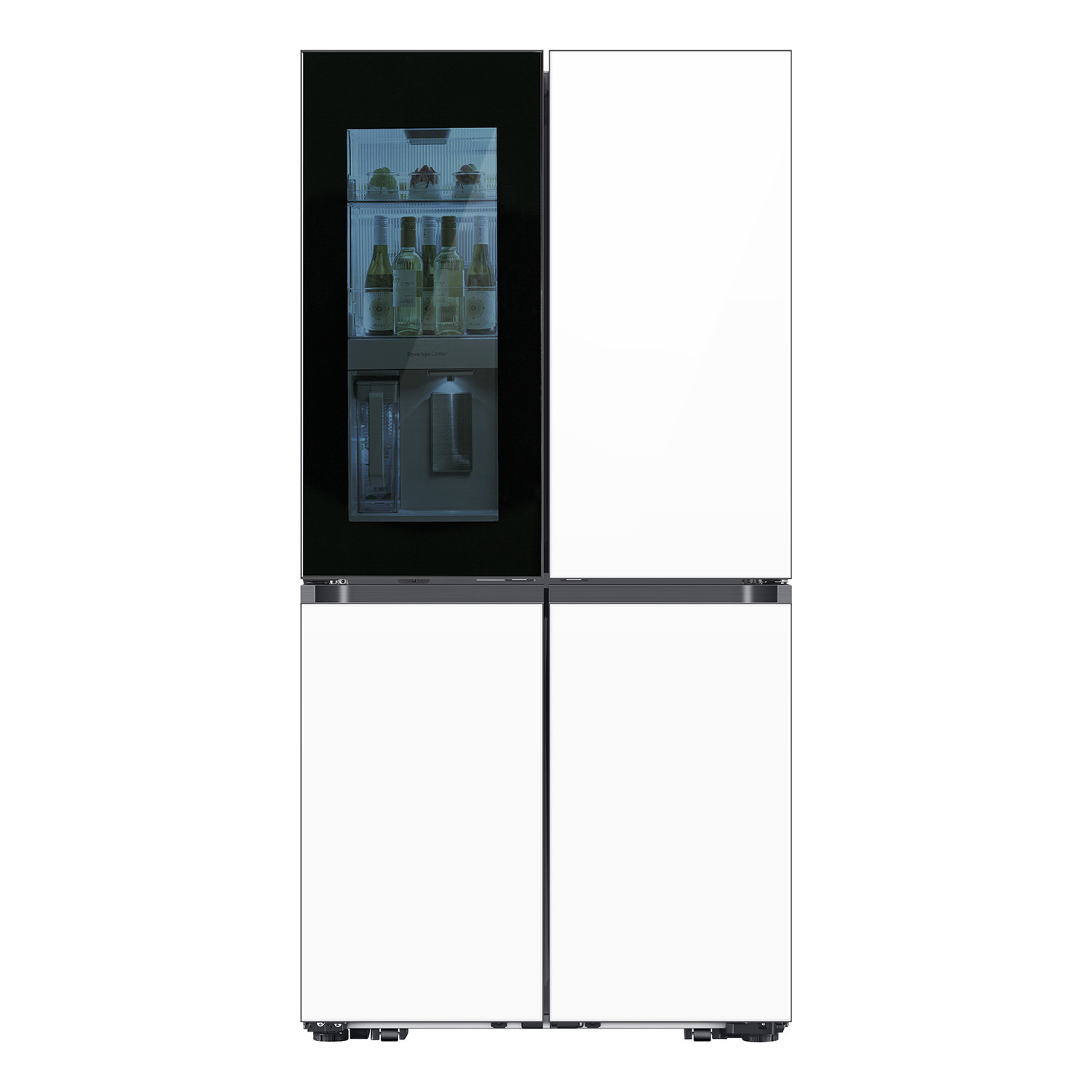 Samsung - Bespoke 29 Cu. Ft. 4-Door Flex French Door Refrigerator with Auto Open Door - White Glass | Best Buy U.S.