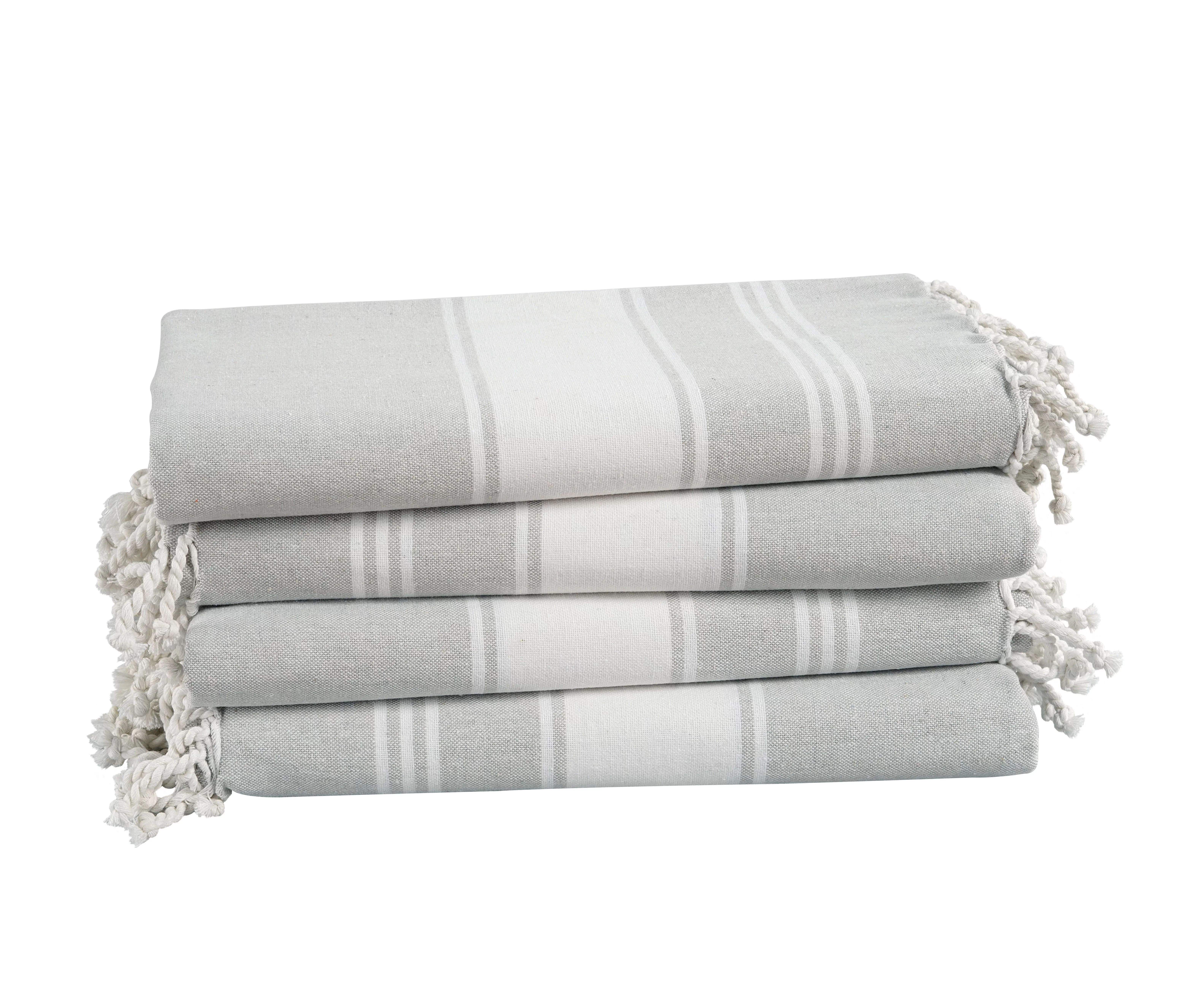 Casa Platino Cotton Beach Towel Set of 4, Peshtemal turkish towel 39"x71", Pool Absorbent Extra L... | Walmart (US)