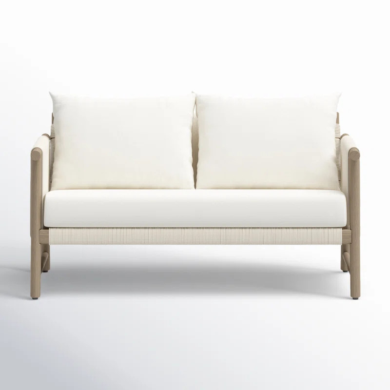 Naomie Acacia Love Seat With Rope Wicker | Joss & Main