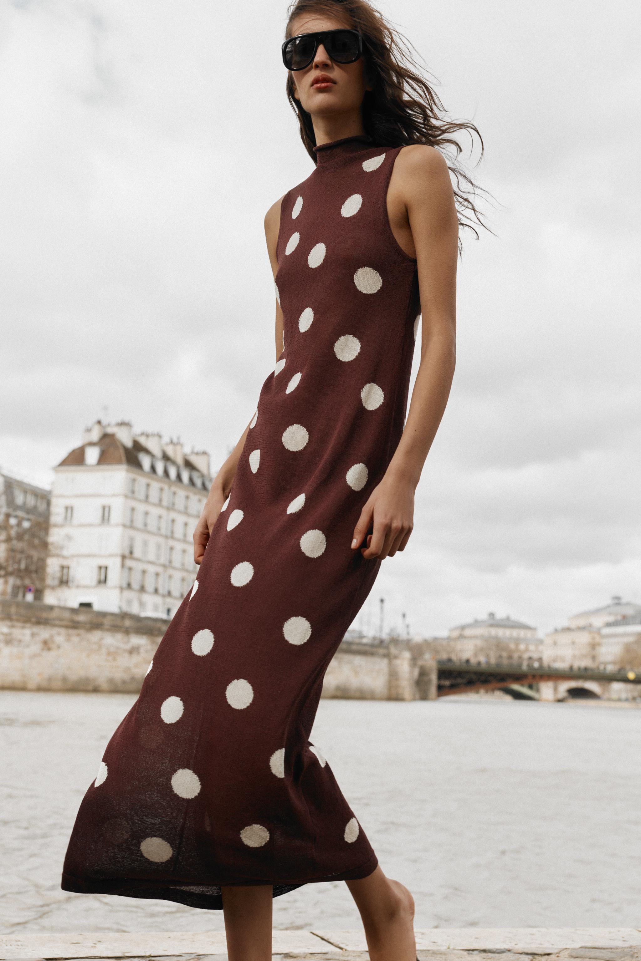 POLKA DOT KNIT DRESS | Zara Canada