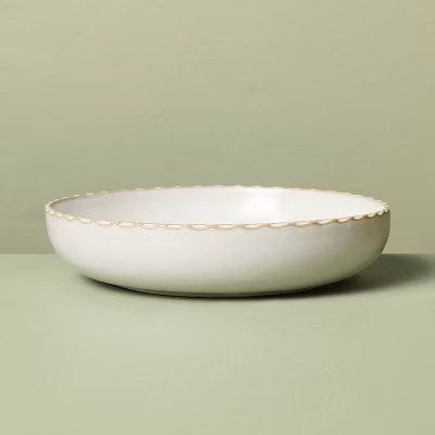 28 fl oz Pinched Edge Pasta/Grain Bowl Sour Cream - Hearth & Hand™ with Magnolia | Target