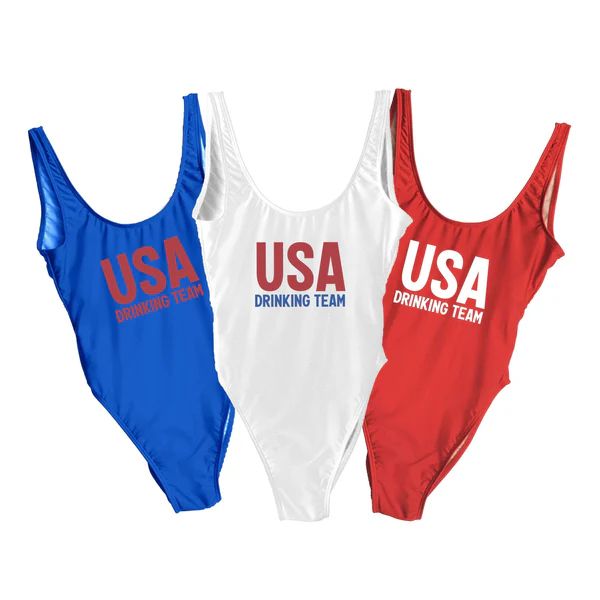 USA Drinking Team Swimsuit | Sprinkled With Pink