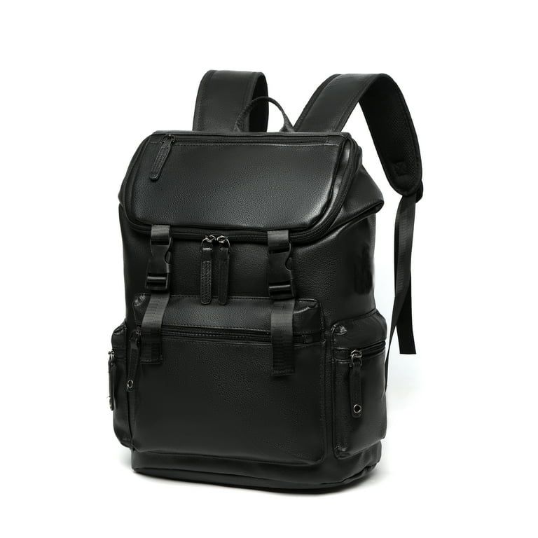 Versatile Casual Chic PU Leather Backpack: Large Capacity, Laptop Safe, Perfect for School & Dail... | Walmart (US)