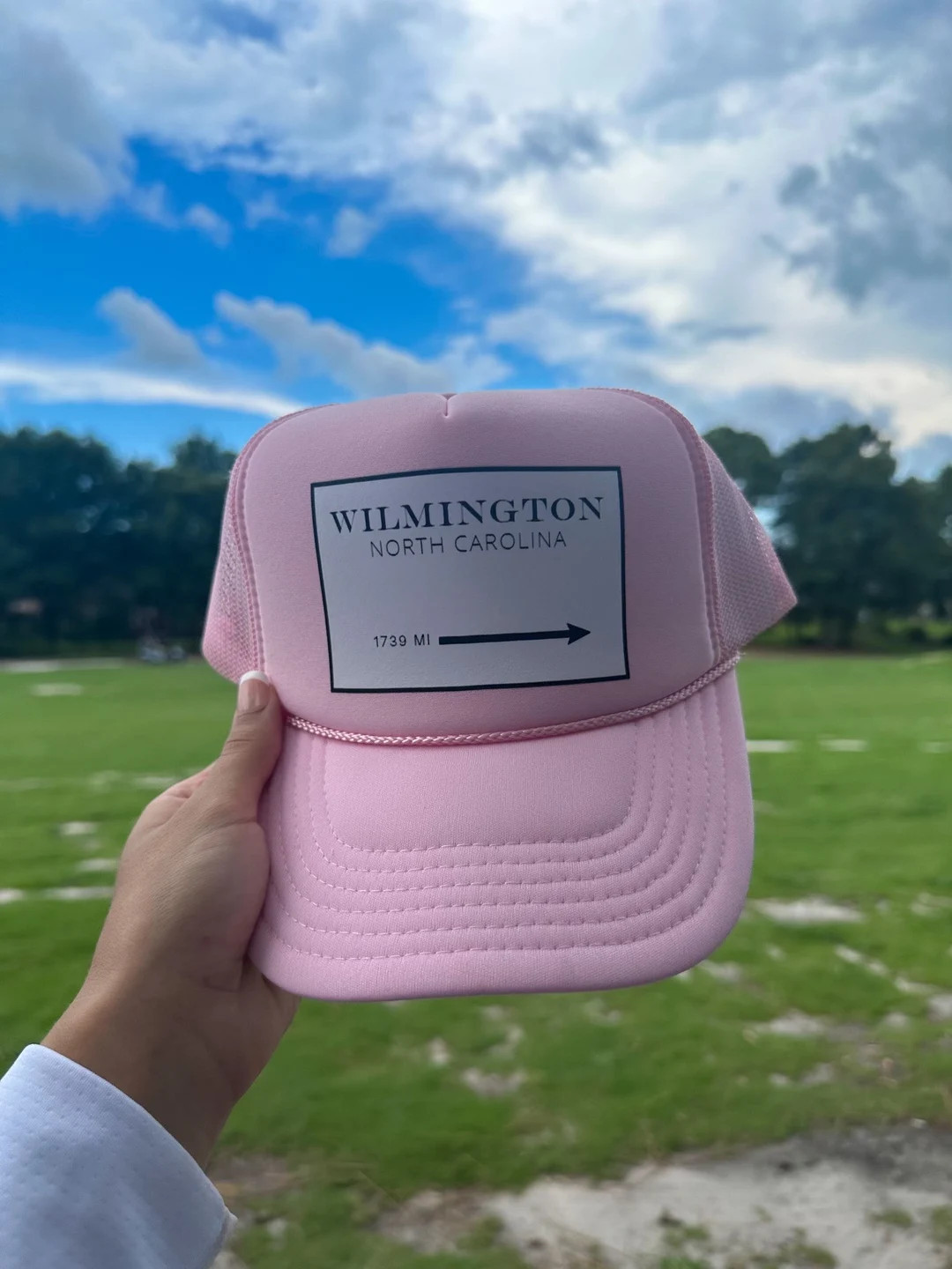 Wilmington Pink Trucker Hat North Carolina Marfa Inspired - Etsy | Etsy (US)