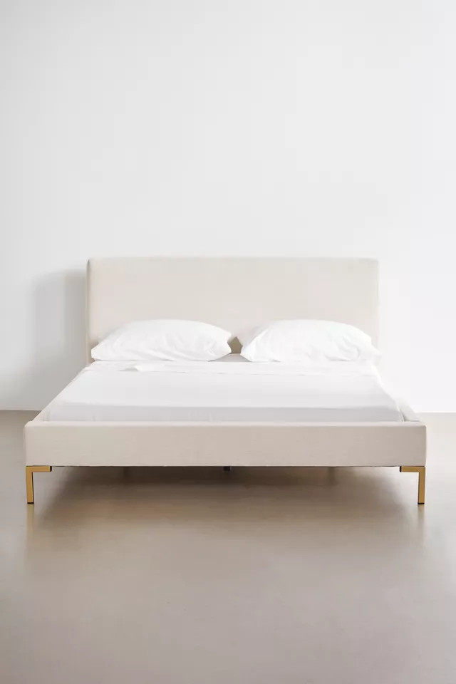 Rosalie Crosshatch Weave Platform Bed | Urban Outfitters (US and RoW)