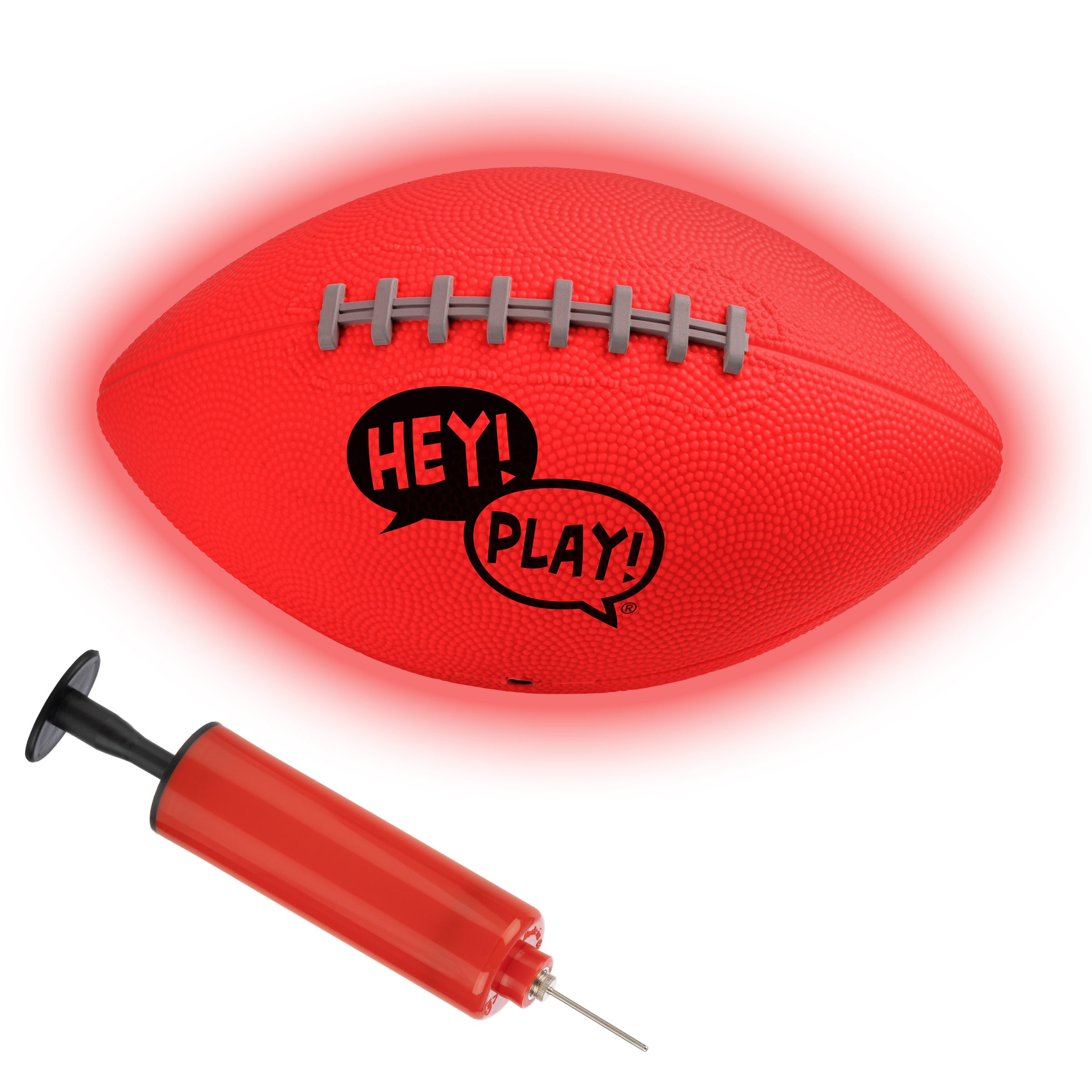 Hey! Play! Hey Play Indoor or Outdoor Light Up Football - LED Glow Football Size 6 for Kids Ages 8 and Up (Orange) Rubber | 80-TG0101 | Lowe's