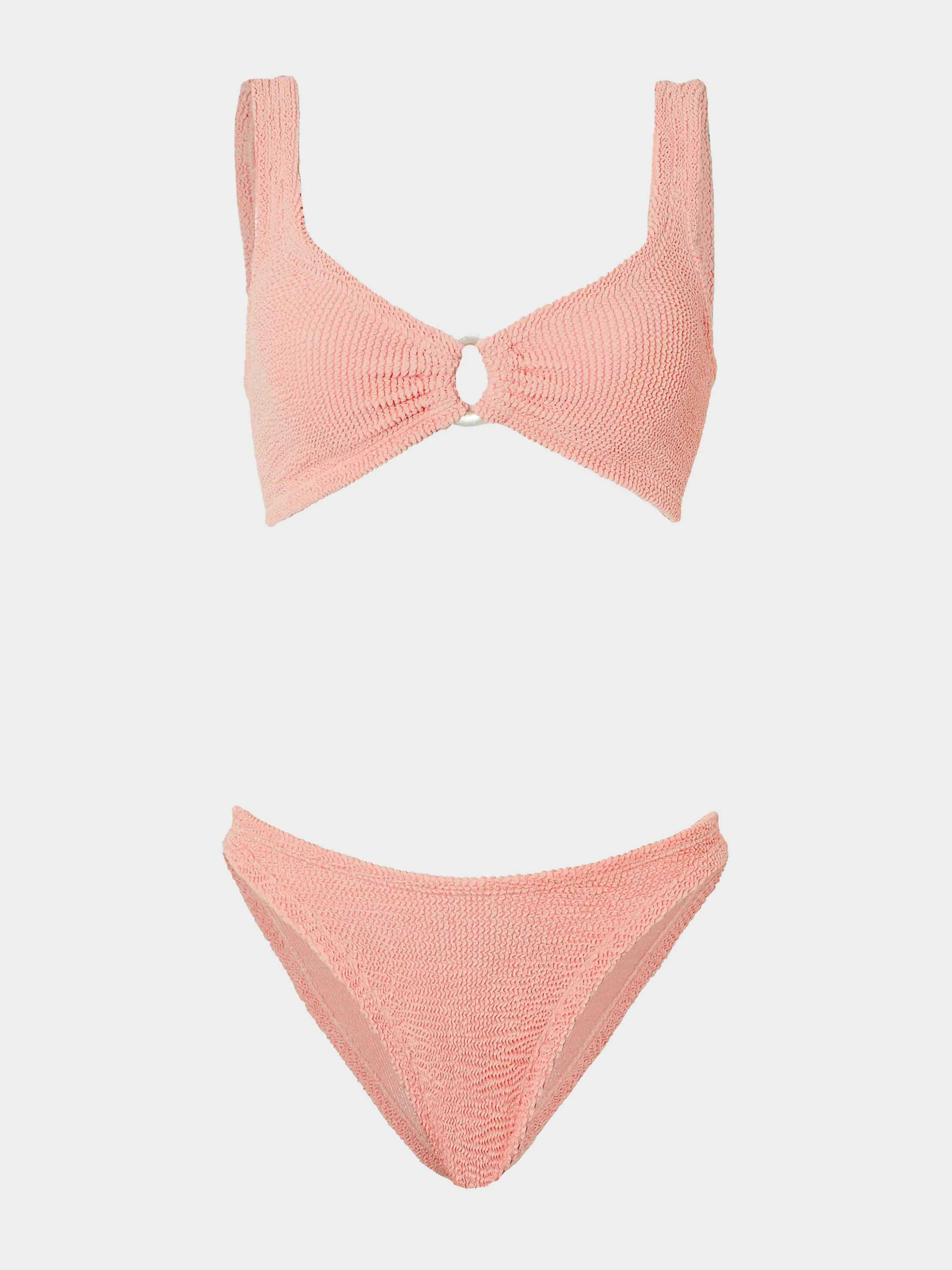 Julia Bikini Pearly Hoop - Peach | One Size Swimwear | Hunza G - Peach / One size | HUNZA G