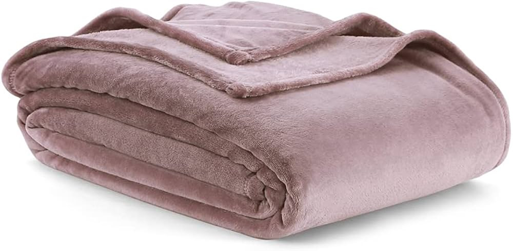Berkshire Blanket Solid Velvetloft Blanket | Plush All-Season Velvetloft Bed Blanket | Fire Pit |... | Amazon (US)