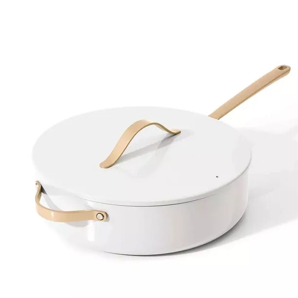 Beautiful 12pc Ceramic Non-Stick Cookware Set, White Icing by Drew Barrymore  - Walmart.com in 2023