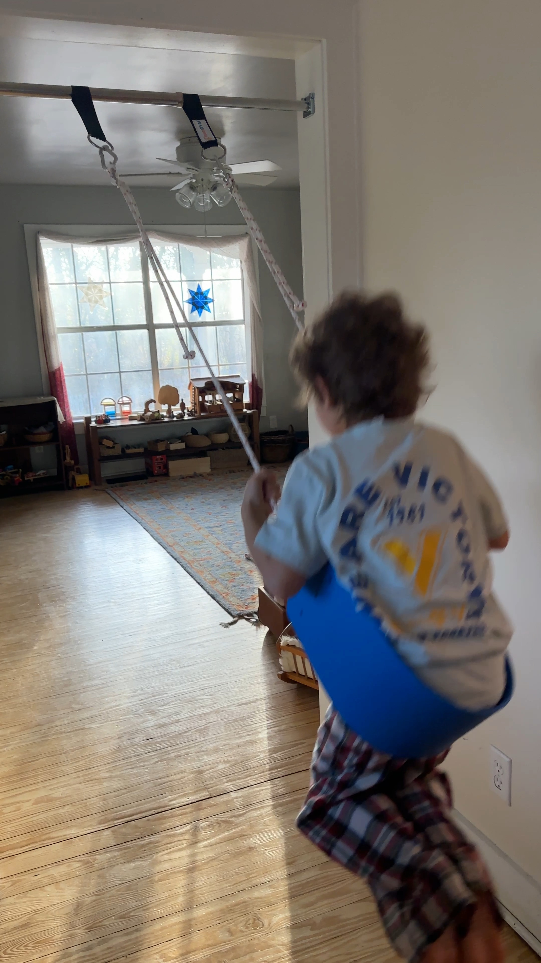 Living room refresh/ Best gift for boys 🙌🏽
An in home gym! Pull up bar with two swing attachments. We got it for our boy’s 5th birthday and he’s loving it! 

#LTKFamily #LTKWatchNow #LTKKids